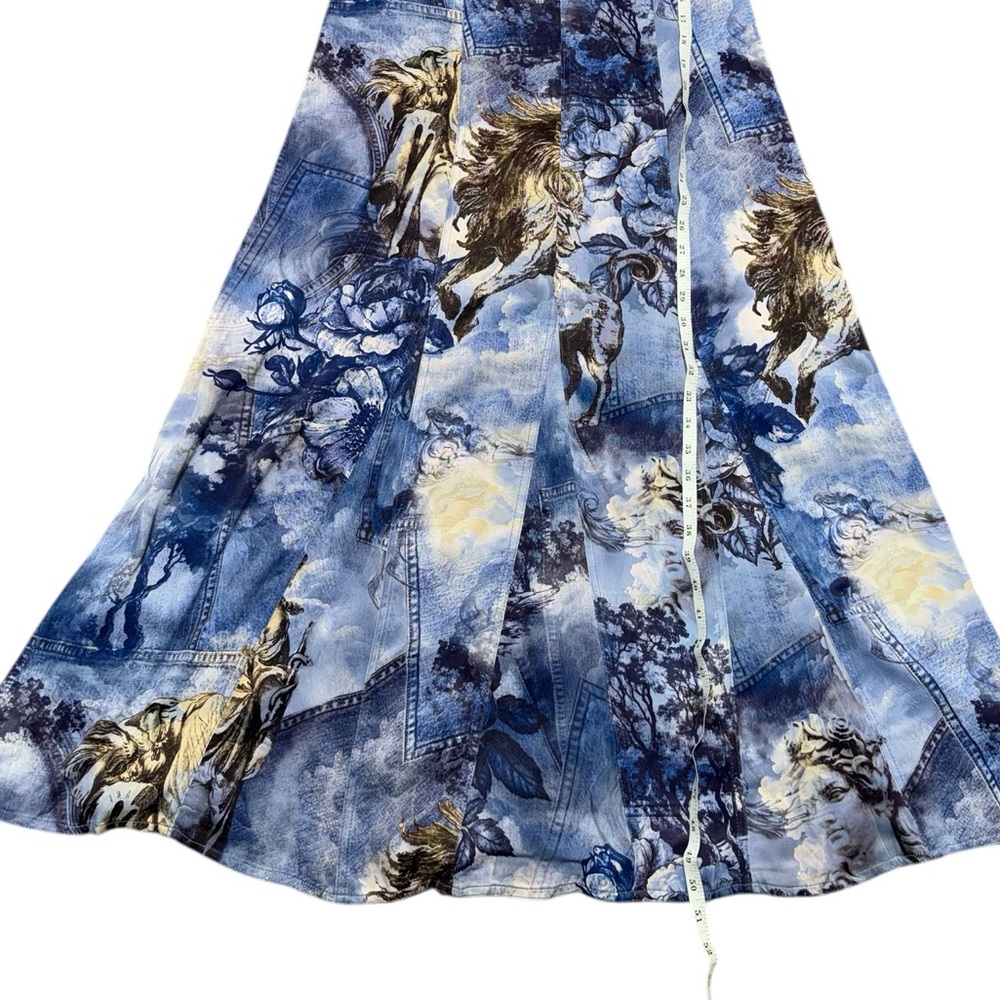 Anthropologie Blue Floral-Print Backless Midi Dress - Picture 6 of 13